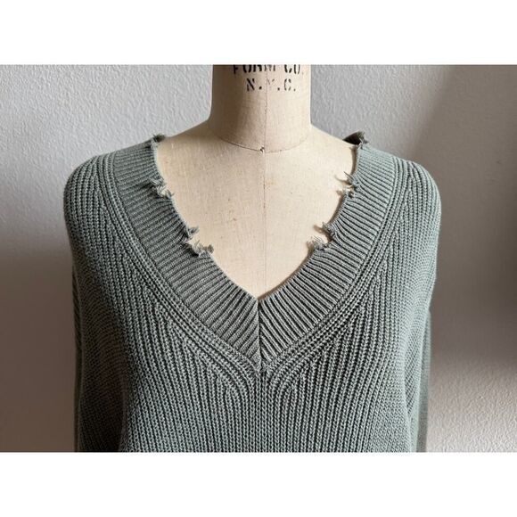 Young Fabulous‎ & Broke Long Green Cotton Sweater S/M EUC - Picture 2 of 6